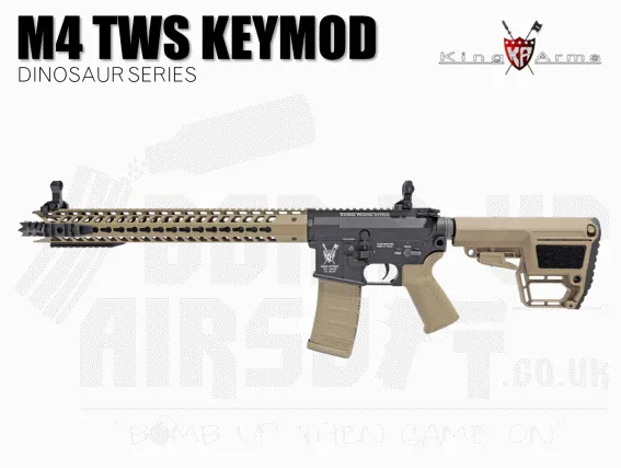 King Arms M4 TWS KeyMod Dinosaur - Tan