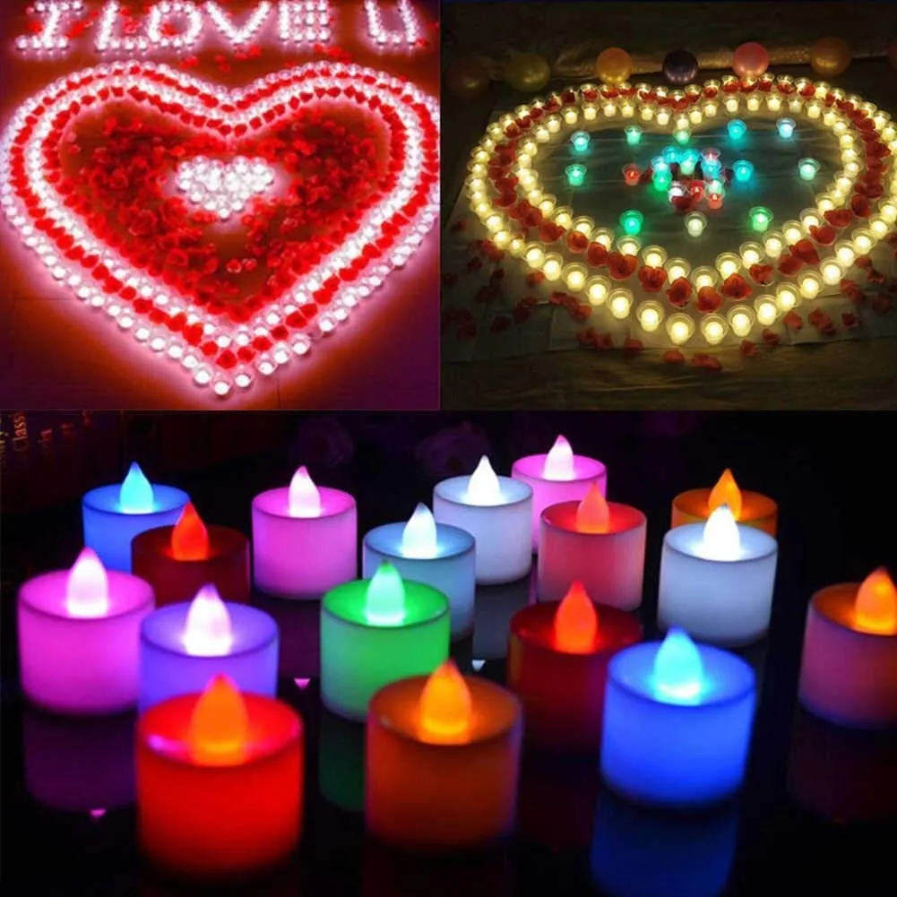 LAZYMARTS Battery Operated LED T Light Candles for Diwali/Festival Gifting/Christmas Year Decoration & Lighting.Diwali Lights for Decoration (Pack of 24) (Multicolour)