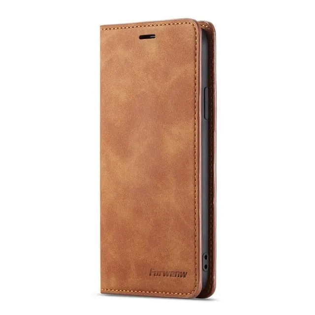 Leather wallet Phone Case For Samsung Galaxy S8 S9 S10 Plus S10 e A10 A20 A30 A40 A50 A60 A70 A80 A90 Cover Flip Case Coque etui