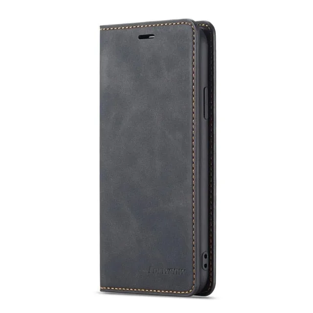 Leather wallet Phone Case For Samsung Galaxy S8 S9 S10 Plus S10 e A10 A20 A30 A40 A50 A60 A70 A80 A90 Cover Flip Case Coque etui