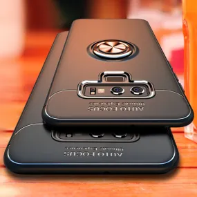 Luxury Bracket Ring Shockproof Case For Samsung Galaxy S8 S9 PLus Full Cover For Samsung Note 8 9 TPU Soft Silicone Holder Cases
