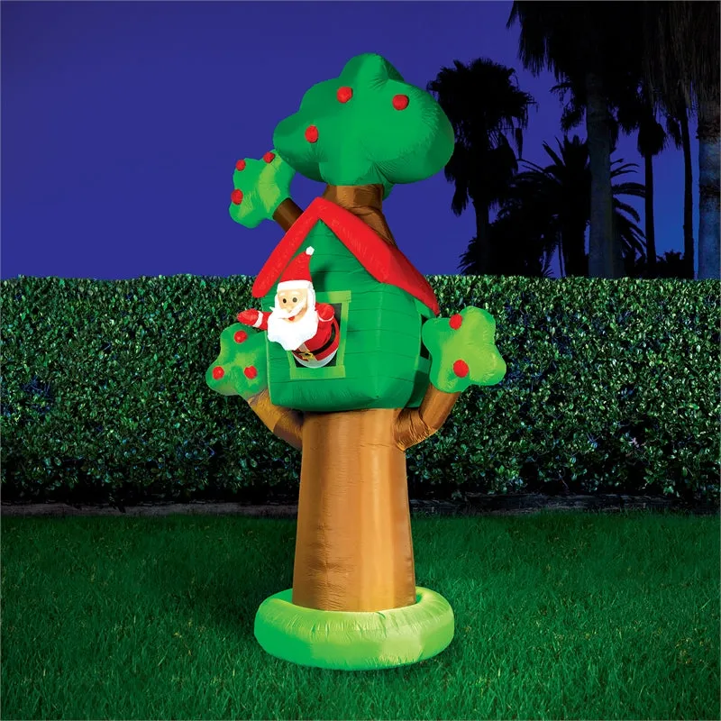 Lytworx 4m Inflatable Santa in Tree House with 10 Super Bright LED