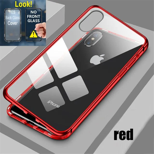 Magnetic Attraction Case For iPhone 11 X Xr Xs Max 6 6s 7 8 Plus Shockproof Case For iPhone 11 Pro Max Tempered Glass Back Cover