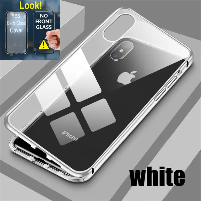 Magnetic Attraction Case For iPhone 11 X Xr Xs Max 6 6s 7 8 Plus Shockproof Case For iPhone 11 Pro Max Tempered Glass Back Cover