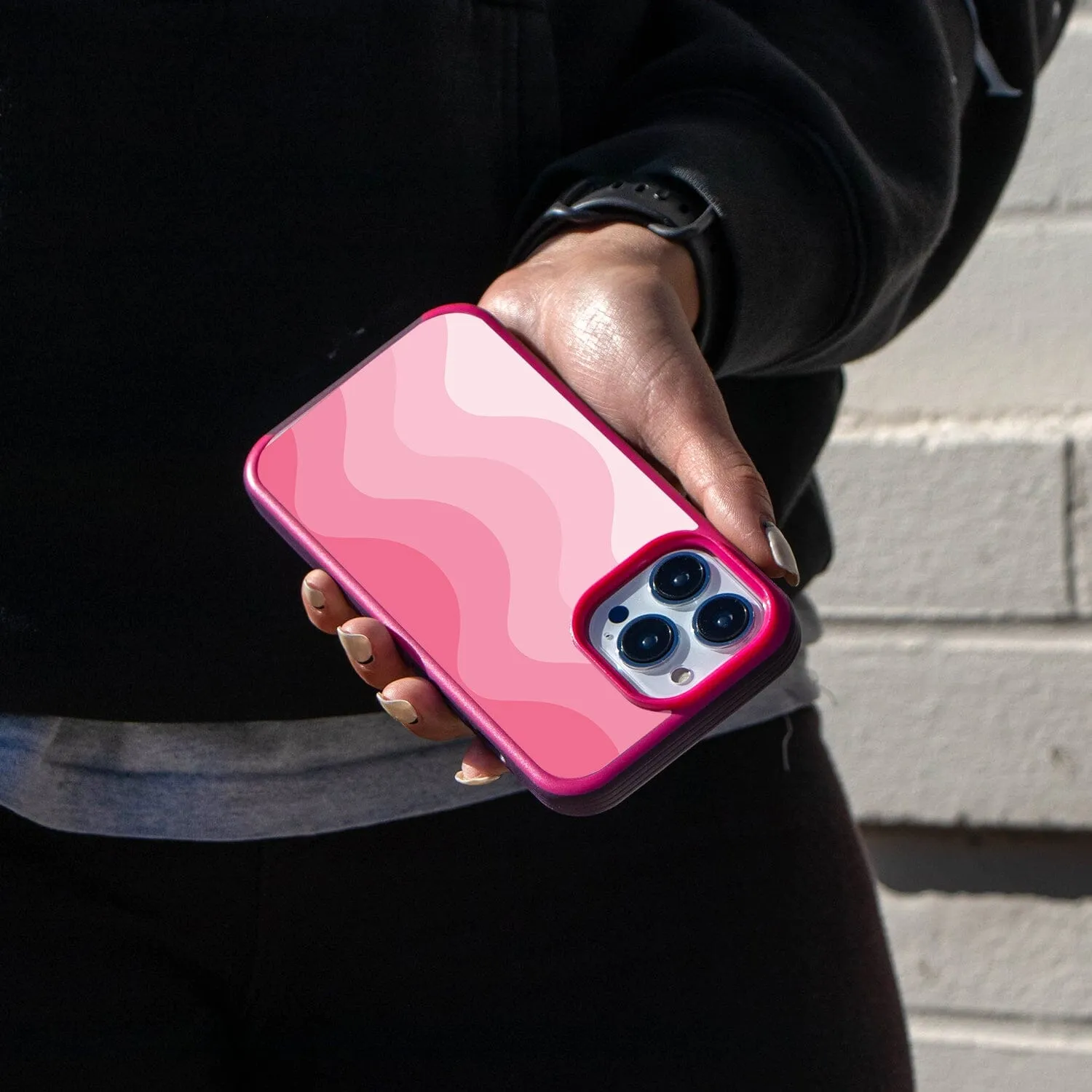 MagSafe iPhone 14 Pro Pink Wave Case