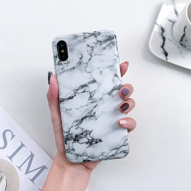Marble X Cases For iphone X XS Max Case Soft TPU Back Cover For iphone XS XR iphone 8 7 6 6S Plus case Phone Case cover