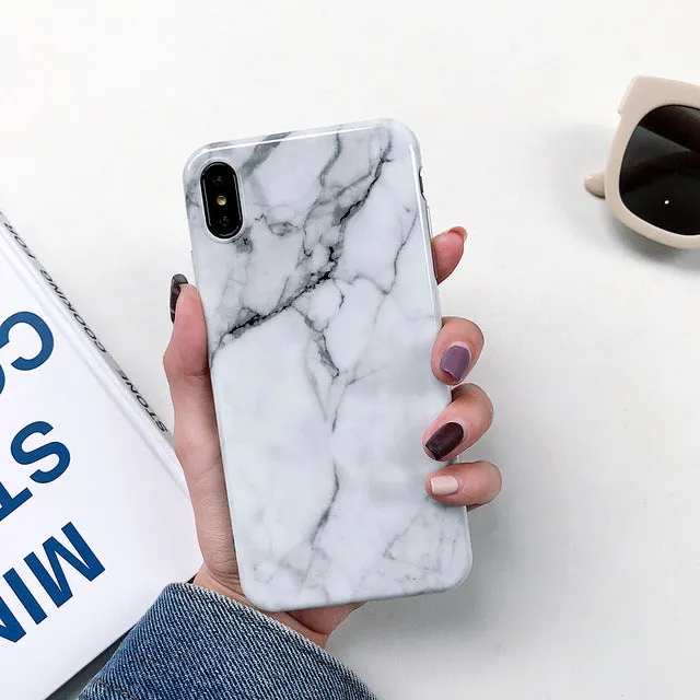 Marble X Cases For iphone X XS Max Case Soft TPU Back Cover For iphone XS XR iphone 8 7 6 6S Plus case Phone Case cover