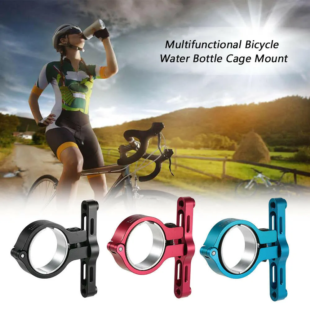 Multifunctional Bicycle Water Bottle Cage Mount Holder Anodised Alloy MTB Road Bike Handlebar Seat Post Mount Rack Bracket Holder