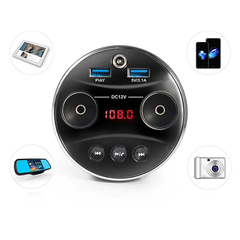 Multifunctional Charging Cup Car Charger Bluetooth-compatible Fm