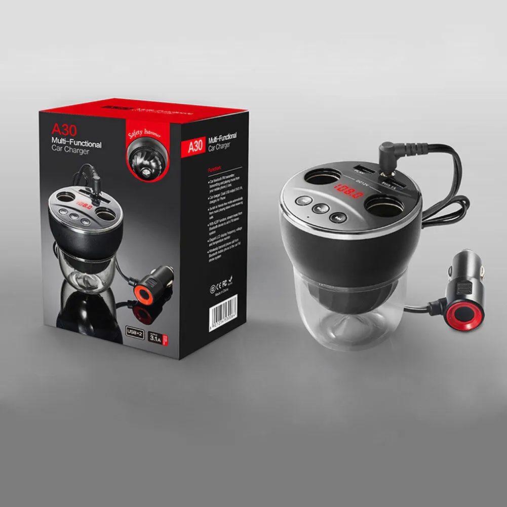 Multifunctional Charging Cup Car Charger Bluetooth-compatible Fm