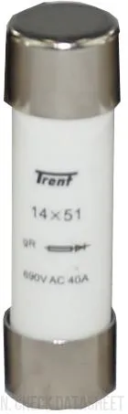 NBR-CH14/UQ/10A/690V, gR Semiconductor Fuse, 10 Amp, 51x14mm
