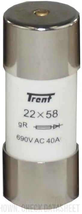 NBR-FR22GR69V20T, gR Semiconductor Fuse, 20 Amp, 22 x 58mm