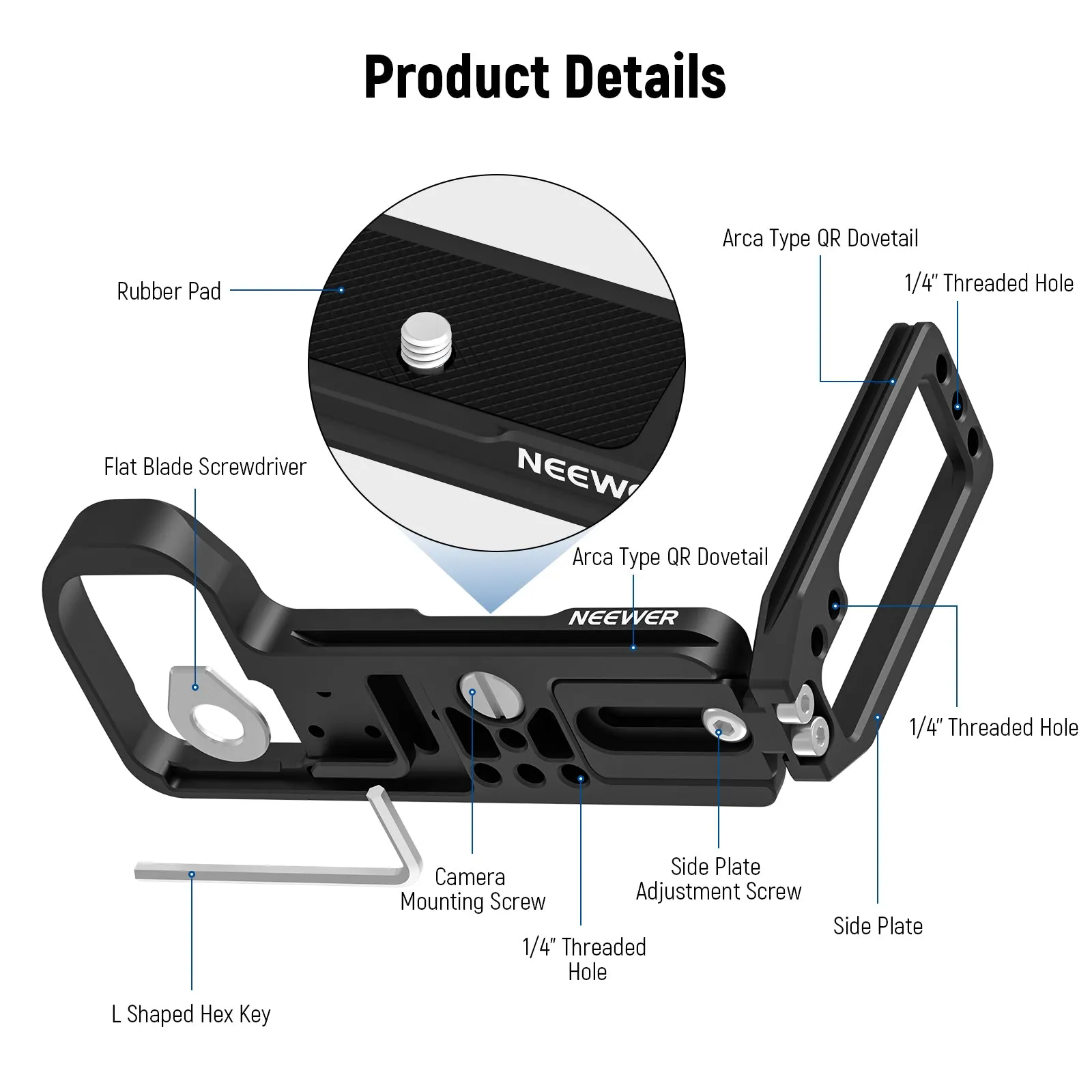 NEEWER CA001L Quick Release L Bracket For Nikon Cameras