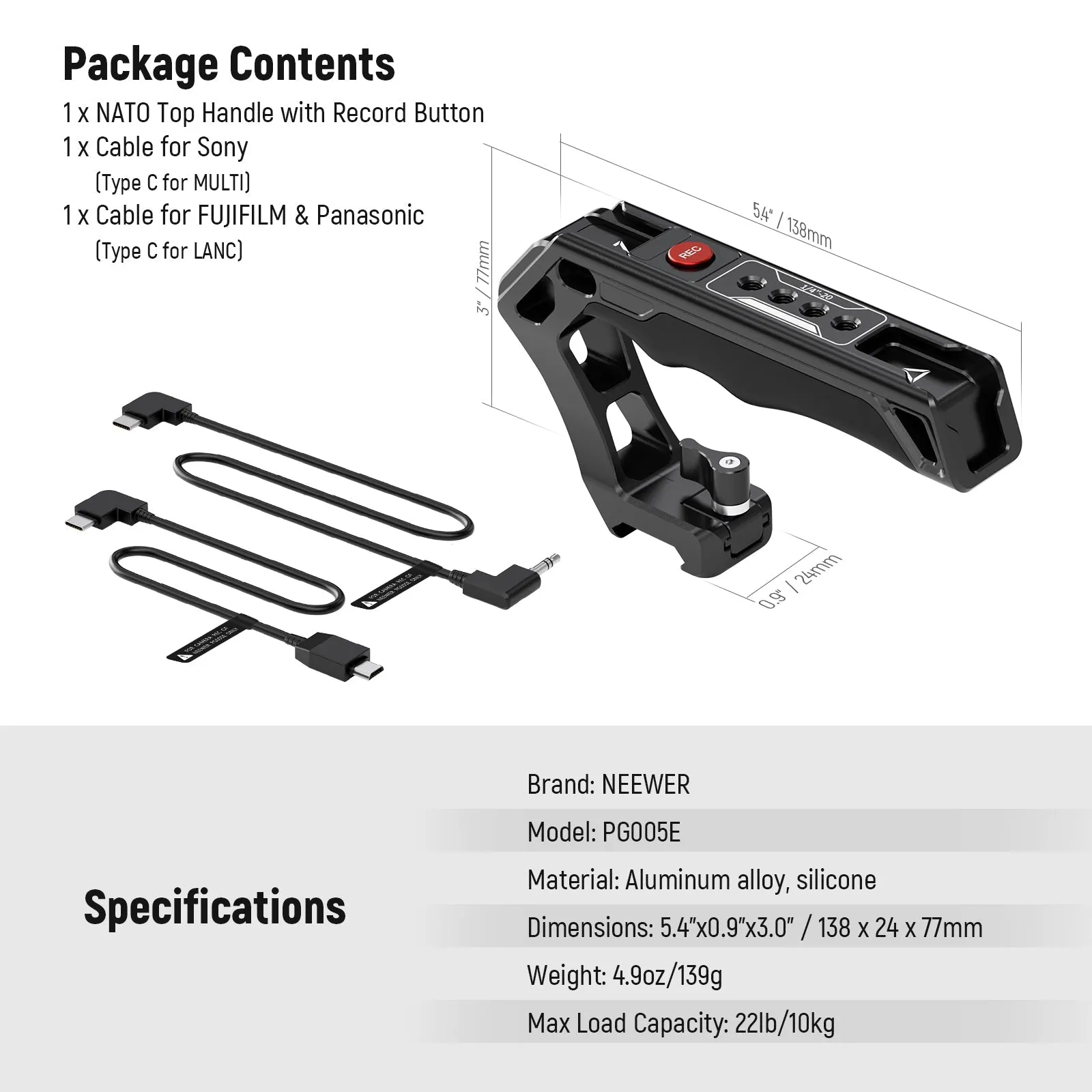 NEEWER PG005E NATO Top Handle