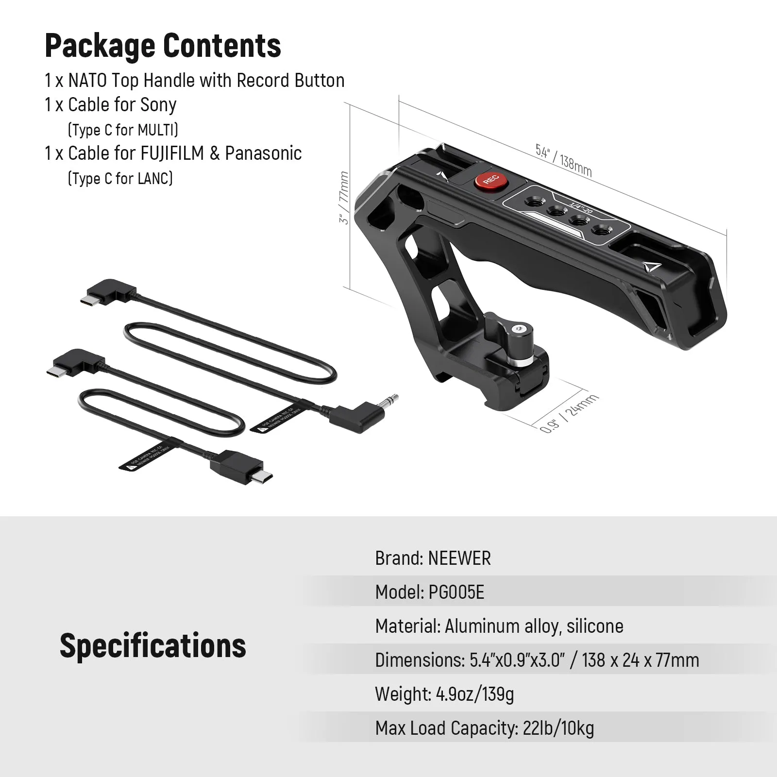 NEEWER PG005E NATO Top Handle
