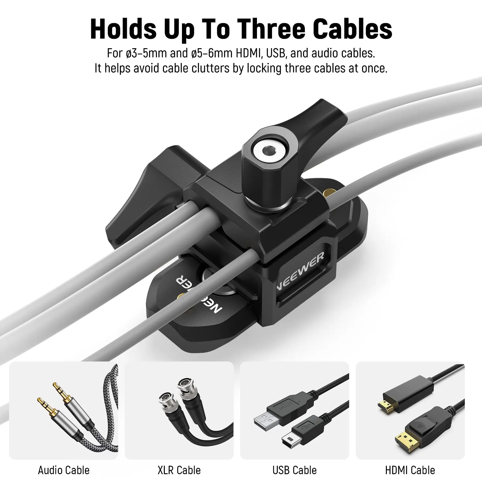 NEEWER UA025 Cable Anchor with NATO Clamp & NATO Rail