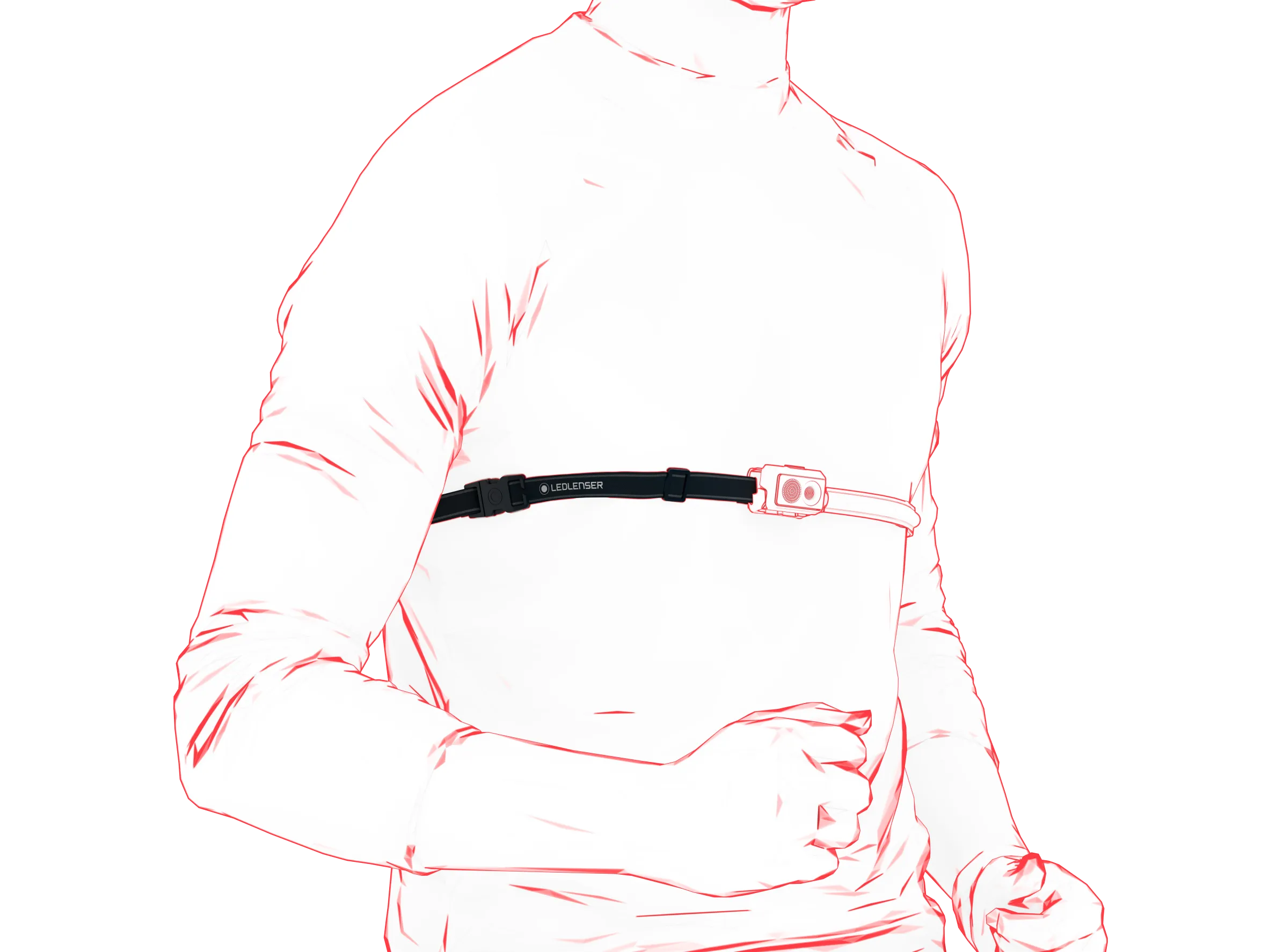 NEO5R Running Head Torch with Chest Strap