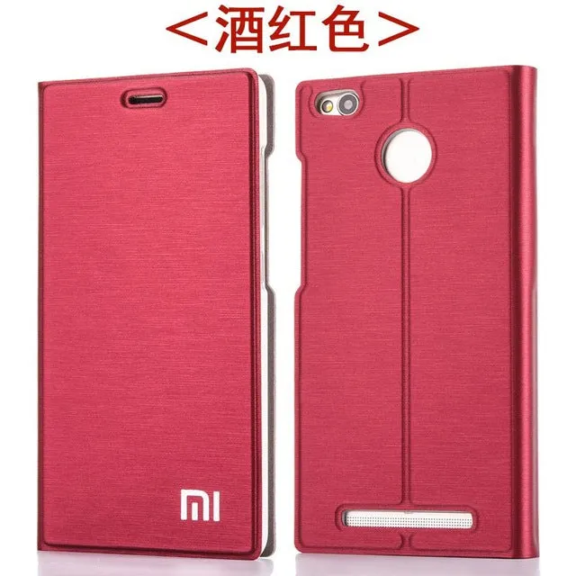 New Arrival For Xiaomi Redmi 3 /3S/3X, Luxury Slim Style Flip Leather Case For Xiaomi Redmi 3s Redmi 3x Redmi 3 Cover Bag