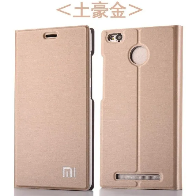 New Arrival For Xiaomi Redmi 3 /3S/3X, Luxury Slim Style Flip Leather Case For Xiaomi Redmi 3s Redmi 3x Redmi 3 Cover Bag