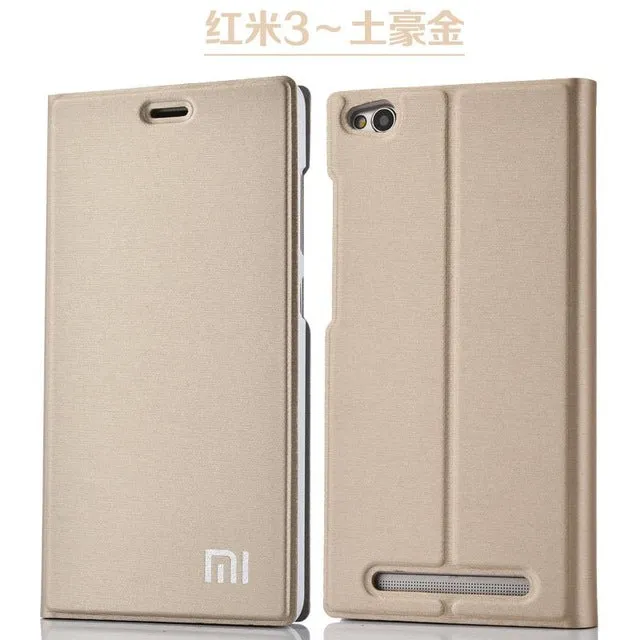 New Arrival For Xiaomi Redmi 3 /3S/3X, Luxury Slim Style Flip Leather Case For Xiaomi Redmi 3s Redmi 3x Redmi 3 Cover Bag