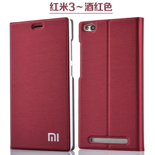 New Arrival For Xiaomi Redmi 3 /3S/3X, Luxury Slim Style Flip Leather Case For Xiaomi Redmi 3s Redmi 3x Redmi 3 Cover Bag