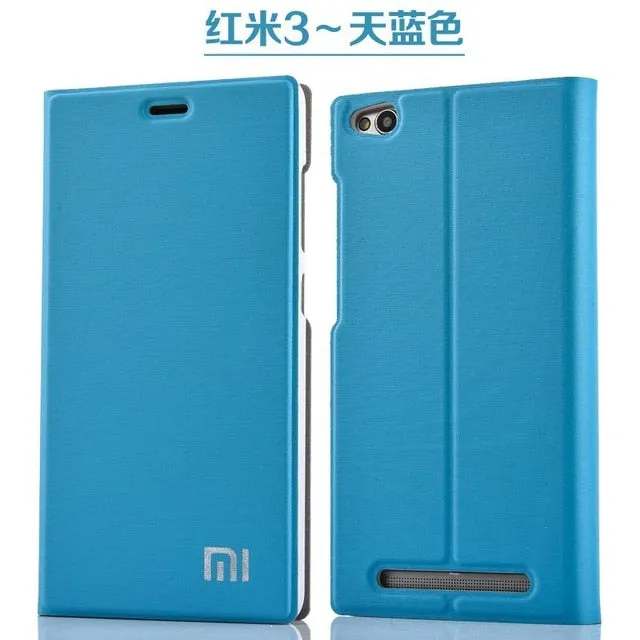 New Arrival For Xiaomi Redmi 3 /3S/3X, Luxury Slim Style Flip Leather Case For Xiaomi Redmi 3s Redmi 3x Redmi 3 Cover Bag