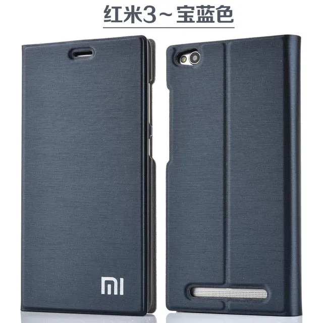 New Arrival For Xiaomi Redmi 3 /3S/3X, Luxury Slim Style Flip Leather Case For Xiaomi Redmi 3s Redmi 3x Redmi 3 Cover Bag