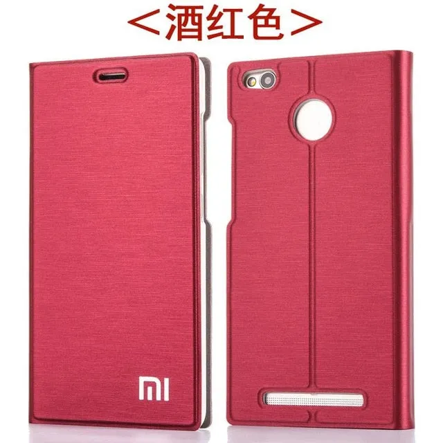 New Arrival For Xiaomi Redmi 3 /3S/3X, Luxury Slim Style Flip Leather Case For Xiaomi Redmi 3s Redmi 3x Redmi 3 Cover Bag