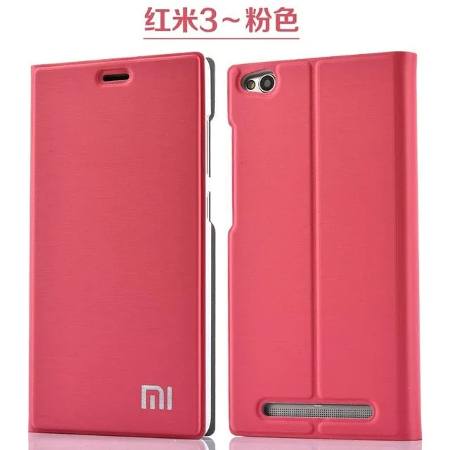 New Arrival For Xiaomi Redmi 3 /3S/3X, Luxury Slim Style Flip Leather Case For Xiaomi Redmi 3s Redmi 3x Redmi 3 Cover Bag