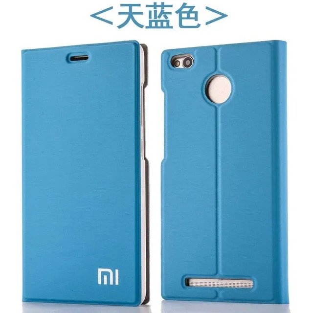 New Arrival For Xiaomi Redmi 3 /3S/3X, Luxury Slim Style Flip Leather Case For Xiaomi Redmi 3s Redmi 3x Redmi 3 Cover Bag