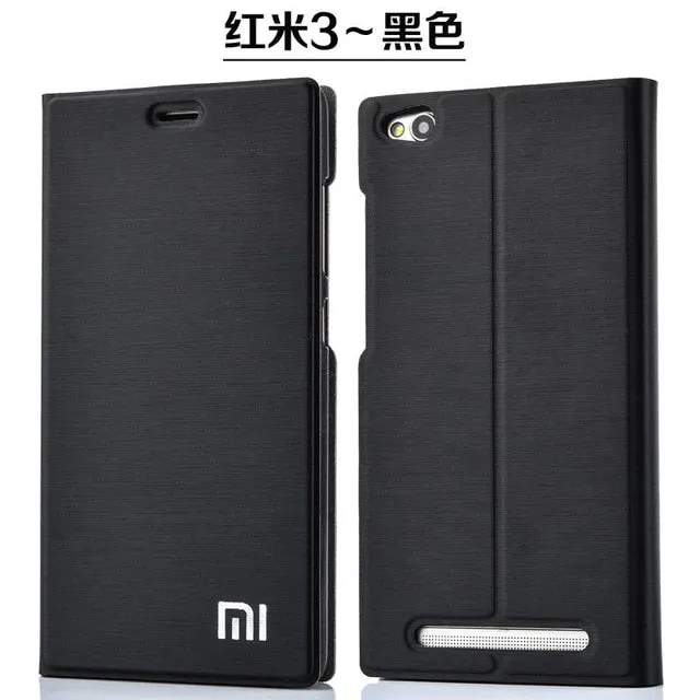 New Arrival For Xiaomi Redmi 3 /3S/3X, Luxury Slim Style Flip Leather Case For Xiaomi Redmi 3s Redmi 3x Redmi 3 Cover Bag