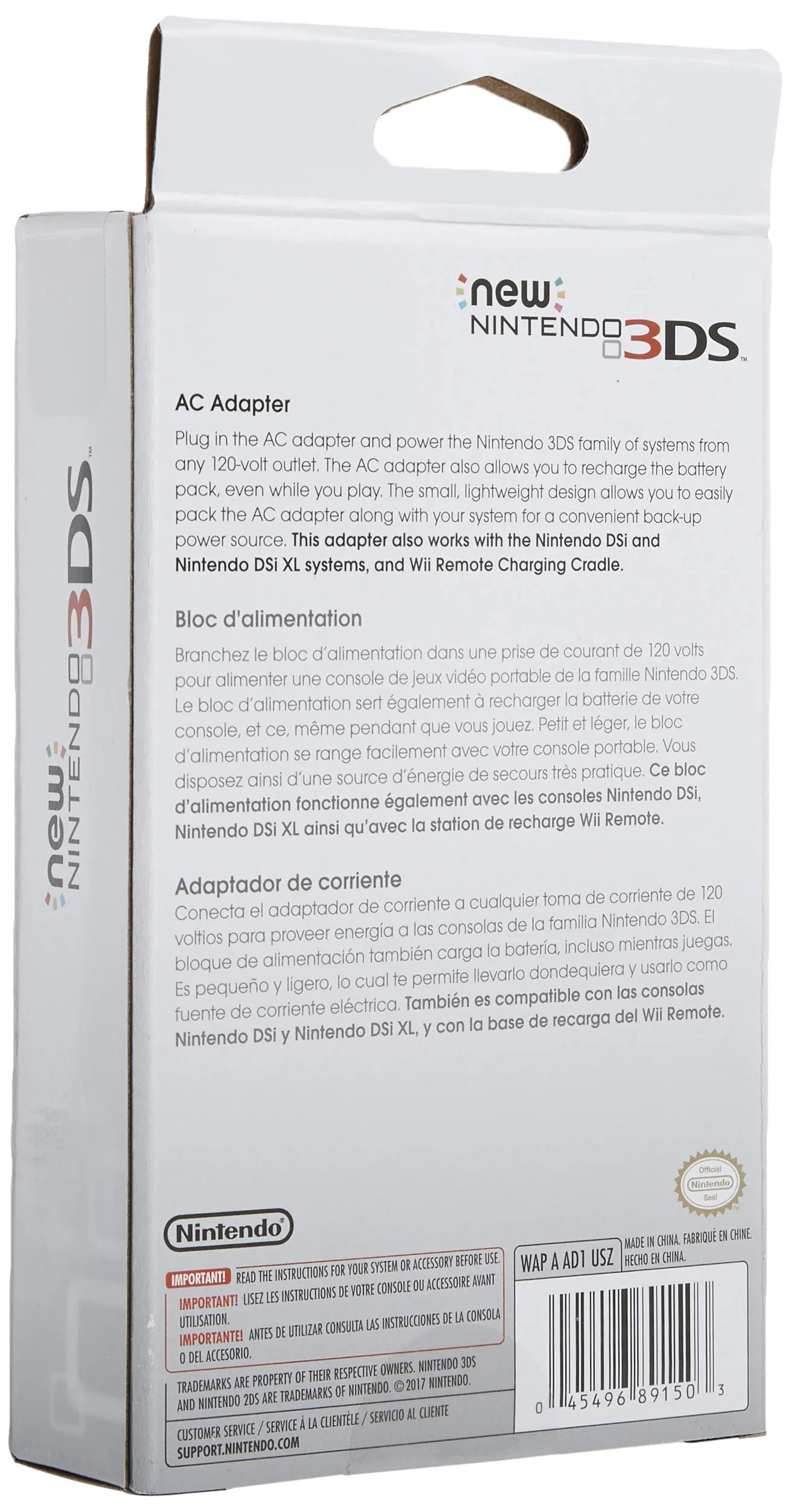 Nintendo 3DS AC Adapter
