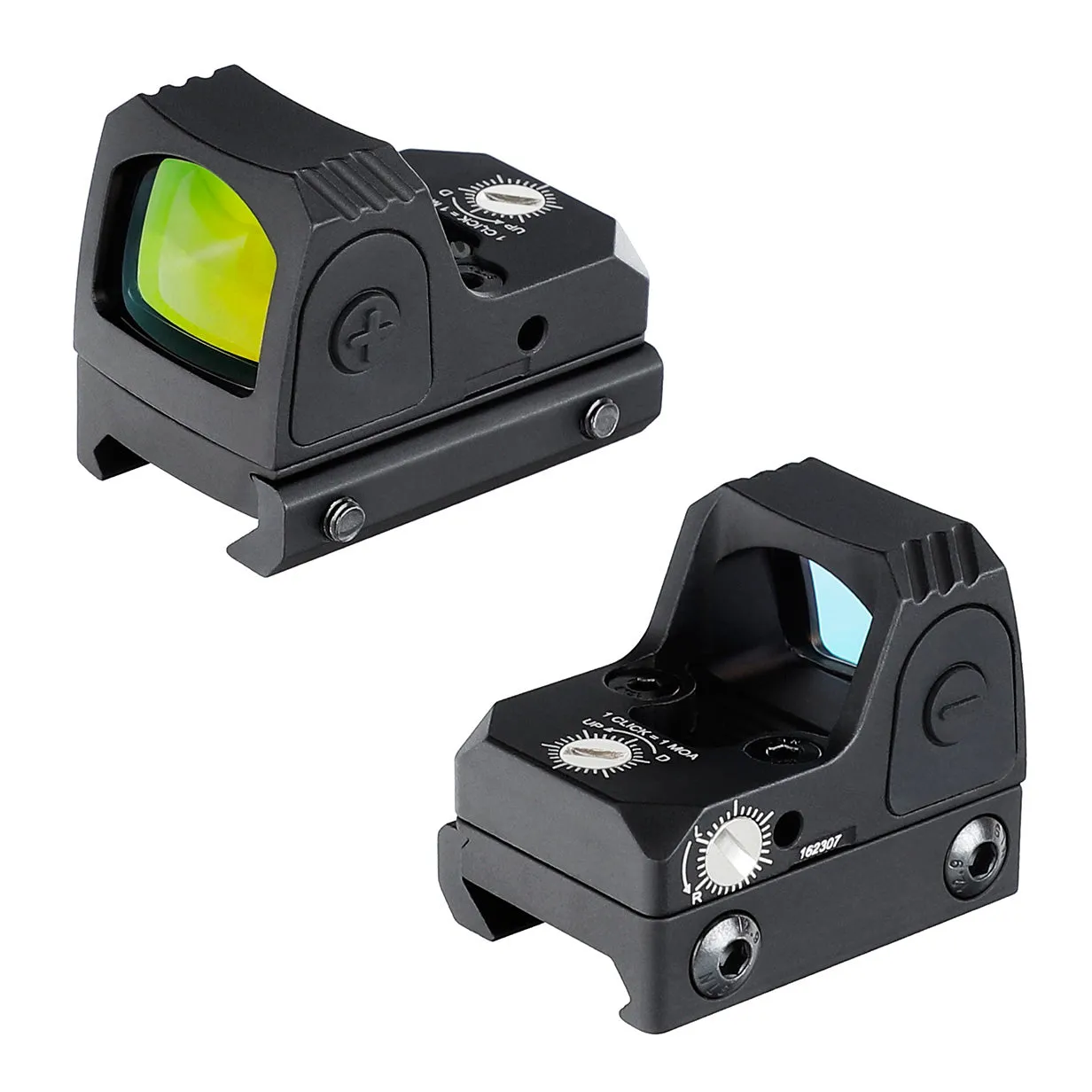 ohhunt® 3 MOA Pistol Micro Red Dot Sight 5 Reticle Brightness Compatible with RMR with Glock Mount and Picatinny Mount