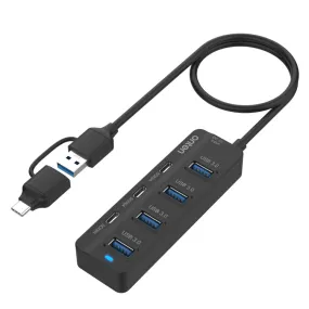 Onten UCA5306 7 in 2 USB3.0   Type-C 7-Ports HUB Docking Station Support OTG Function