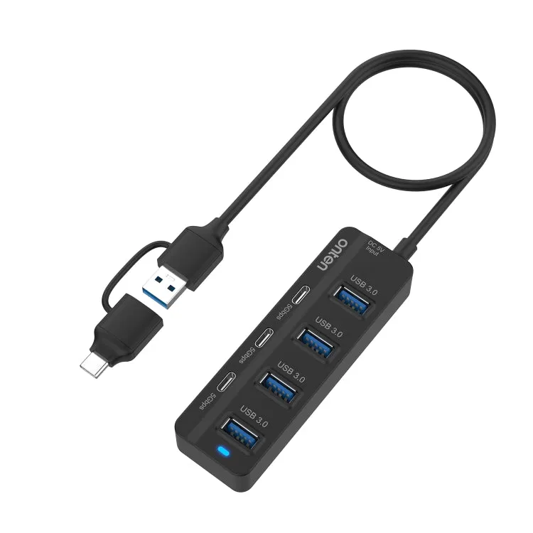 Onten UCA5306 7 in 2 USB3.0   Type-C 7-Ports HUB Docking Station Support OTG Function