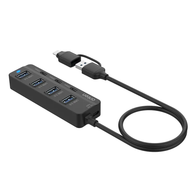 Onten UCA5306 7 in 2 USB3.0   Type-C 7-Ports HUB Docking Station Support OTG Function