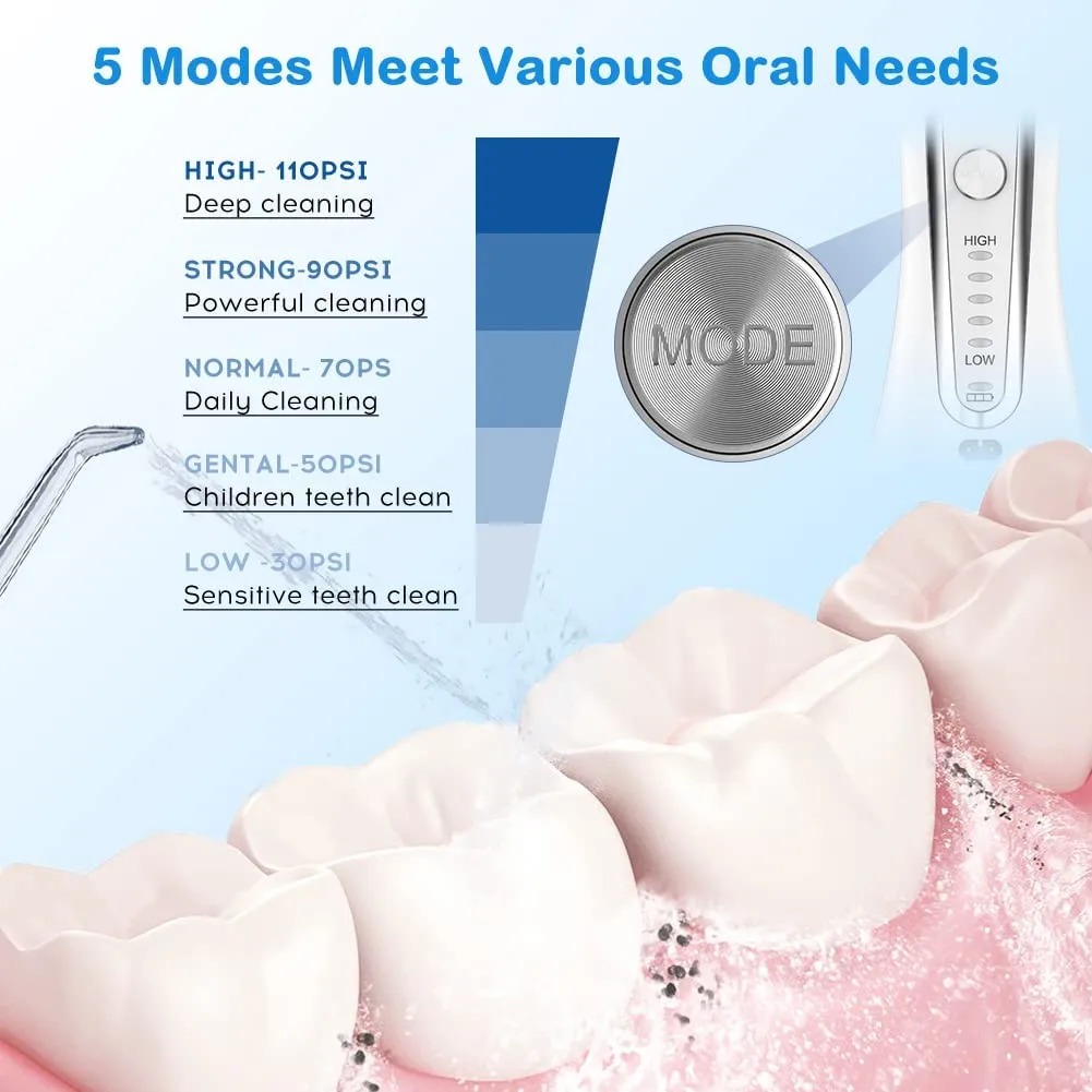 Oral Irrigator Portable IPX7 Waterproof Dental Water Flosser Jet USB h2ofloss Irrigator Dental Water Floss Tips Teeth Cleaner 0ral irrigator