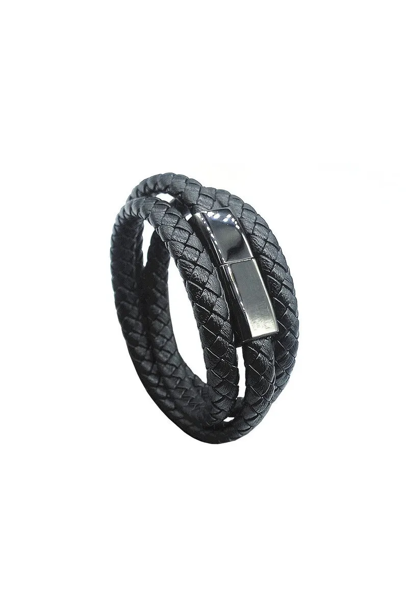 Outdoor Portable Leather Mini Micro USB Bracelet Charger