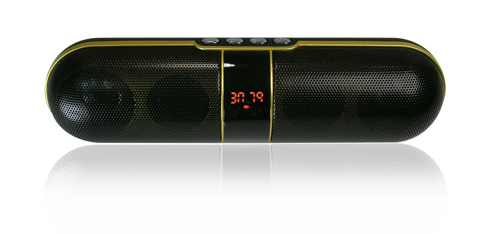Portable Rechargeable Bluetooth Speaker with FM, USB, and Micro-SD Support