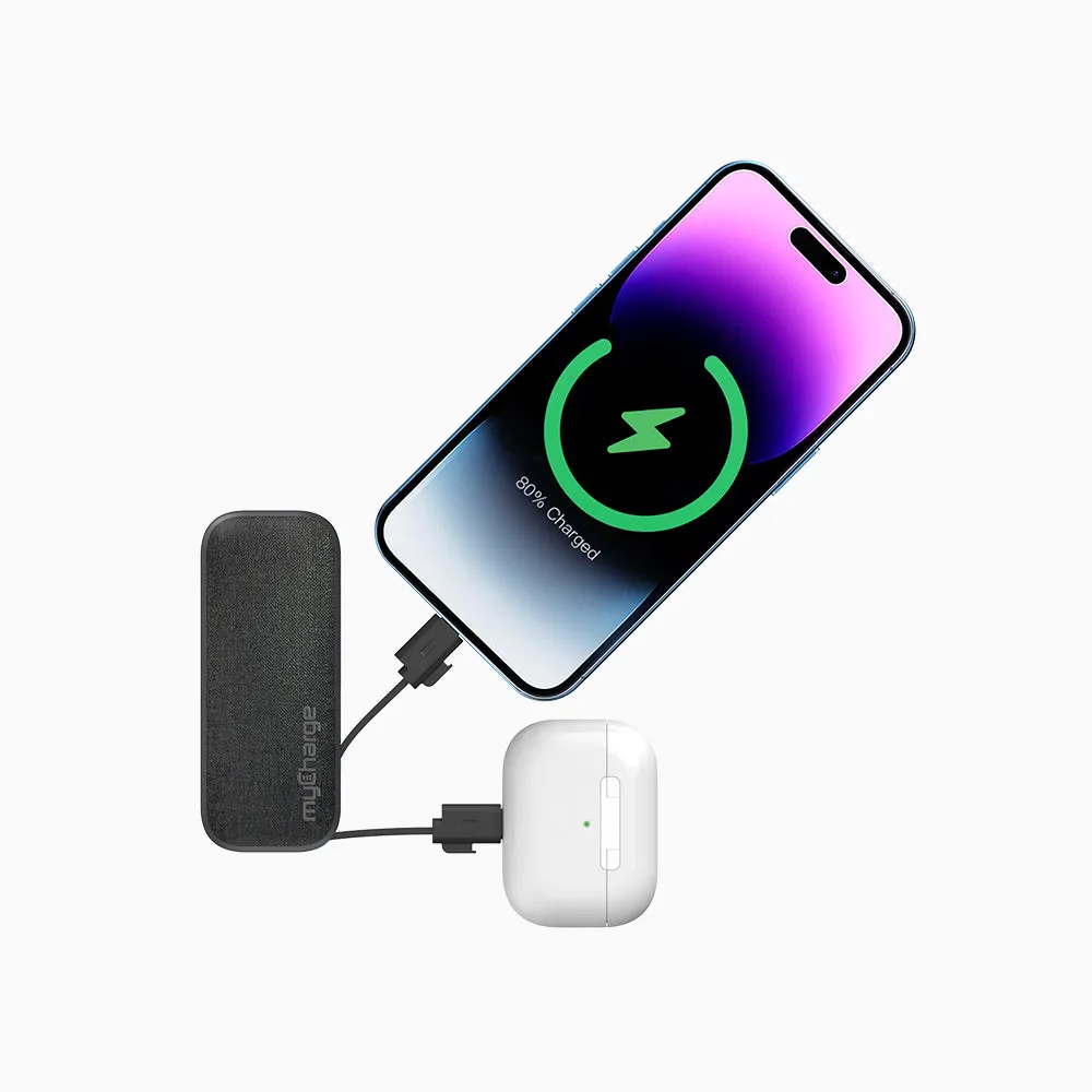 PowerHub Mini Power Bank   Built-in Cables