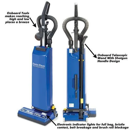 Powr-Flite® Enviro-Clean 18" Office Dual Motor Vacuum Cleaner