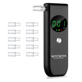 PPortable Ketone Breath Tester for Ketosis Testing with 10 Replaceable Mouthpieces