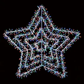 Premier 1.5M White Starburst Cluster With Multi LEDs