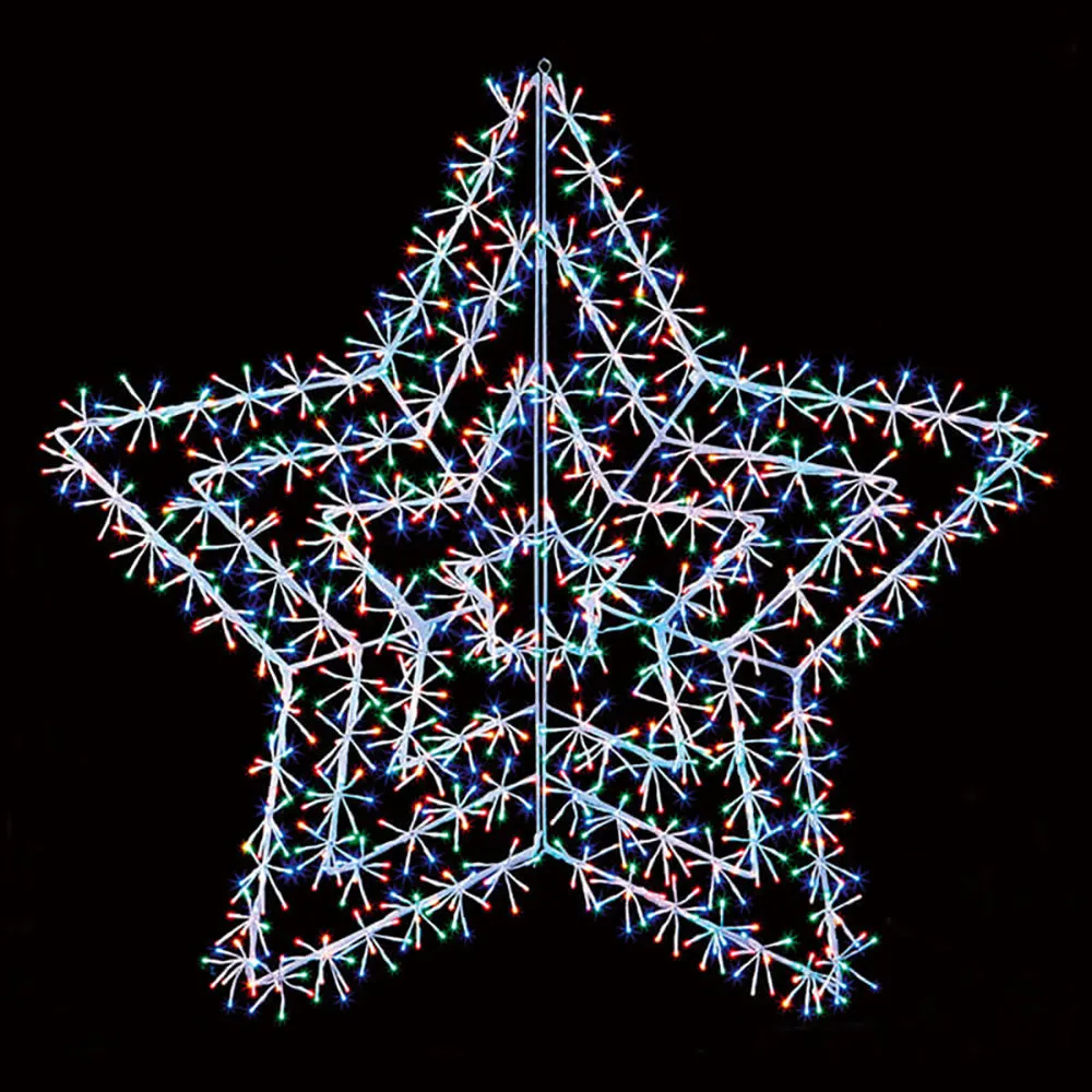 Premier 1.5M White Starburst Cluster With Multi LEDs