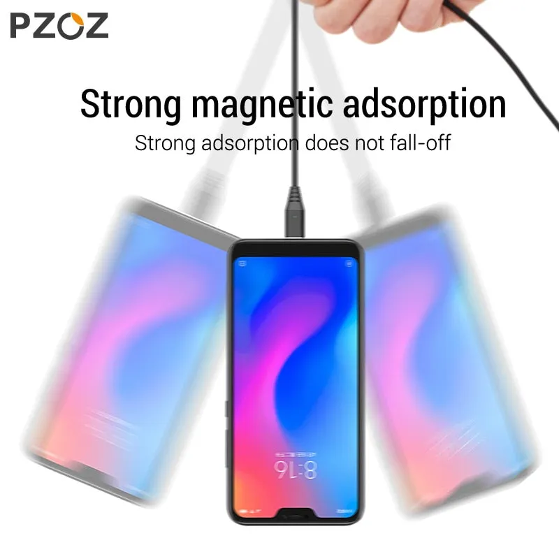 PZOZ Magnetic Cable Micro usb Type C Fast Charging Adapter Phone Microusb Type-C Magnet Charger usb c For iphone Samsung xiaomi