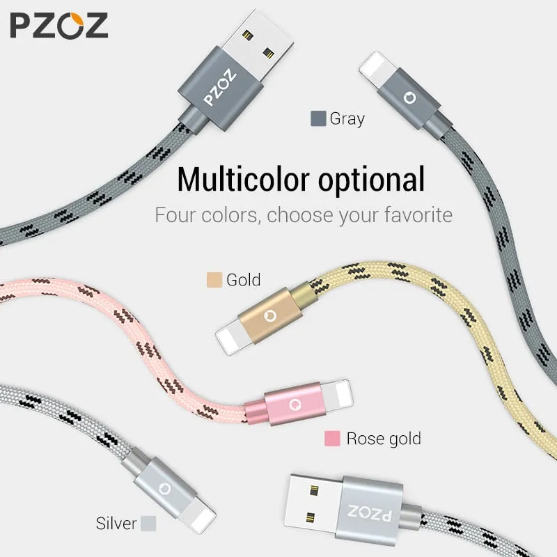 PZOZ usb cable for iphone cable Xs max Xr X 8 7 6 plus 6s 5 s plus ipad mini fast charging cables mobile phone charger cord data