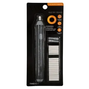 Qatalitic Electric Eraser, Automatic Operated Eraser, with 22 Refills and 2 Eraser Holders for Sketching, Drawing, Portrait Shading (Batteries not Included)