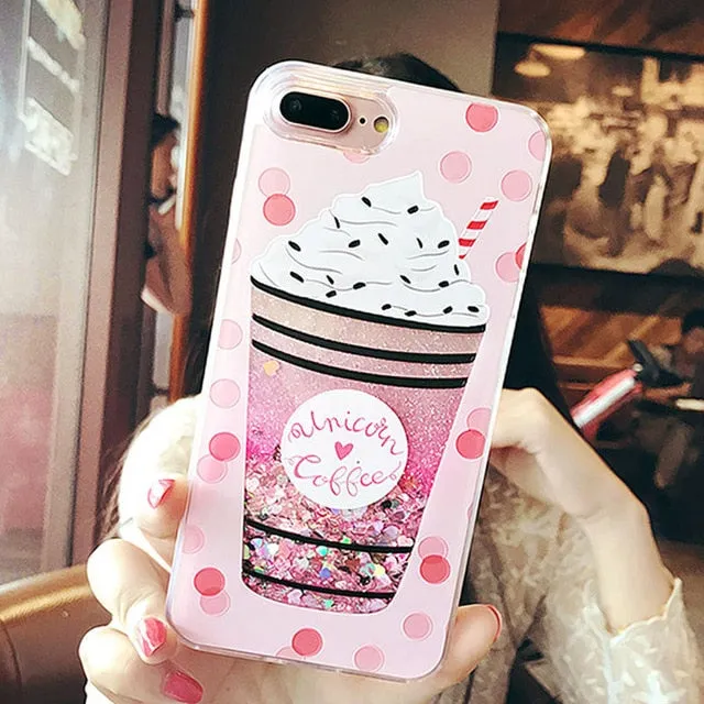 Quicksand Liquid Dynamic whale Phone Case For Xiaomi Redmi K20 9T Note 7 6 5 8 pro 7A 6A 5A Plus 4 4X 8A A2 Lite soft Case Cover