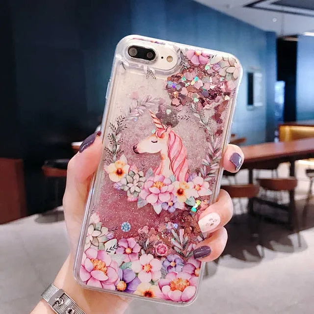 Quicksand Liquid Dynamic whale Phone Case For Xiaomi Redmi K20 9T Note 7 6 5 8 pro 7A 6A 5A Plus 4 4X 8A A2 Lite soft Case Cover