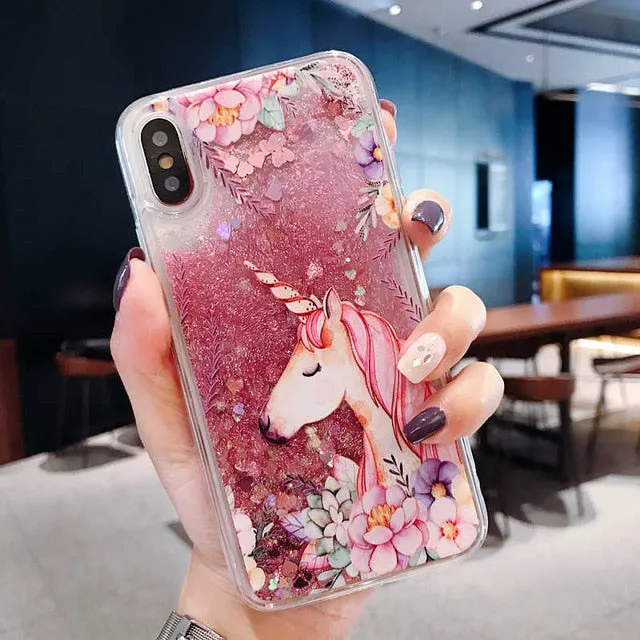 Quicksand Liquid Dynamic whale Phone Case For Xiaomi Redmi K20 9T Note 7 6 5 8 pro 7A 6A 5A Plus 4 4X 8A A2 Lite soft Case Cover